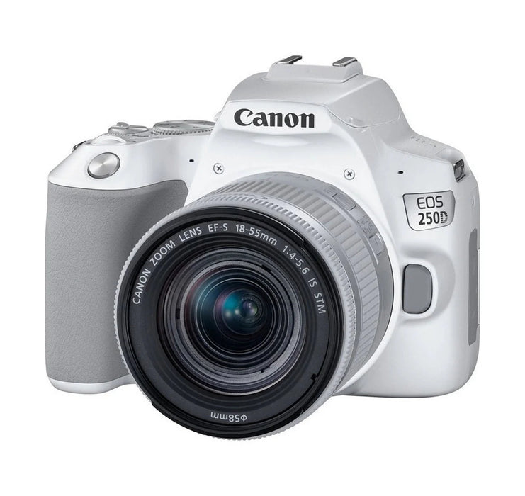 Canon EOS 250D DSLR Camera Kit with EF - S 18–55mm STM Lens (White) – Lightweight & Versatile - The HDDs