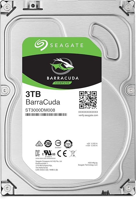 Seagate BarraCuda 3TB Internal Hard Drive HDD – 3.5 Inch SATA 6 Gb/s 7200 RPM 64MB Cache for Computer Desktop PC (ST3000DM008) - The HDDs