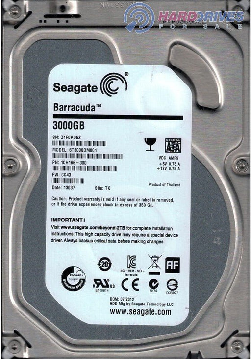 Seagate Barracuda ST3000DM001 3 TB 3.5 Internal Hard Drive - The HDDs