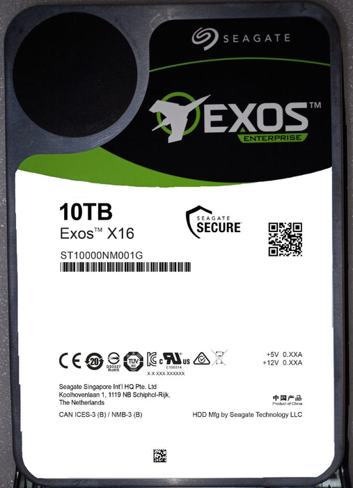 Seagate Exos X16 10TB 7200 RPM SATA 6Gb/s 3.5 - Inch Enterprise Hard Drive (ST10000NM001G) - The HDDs