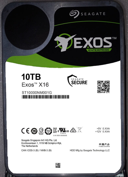 Seagate Exos X16 10TB 7200 RPM SATA 6Gb/s 3.5 - Inch Enterprise Hard Drive (ST10000NM001G) - The HDDs