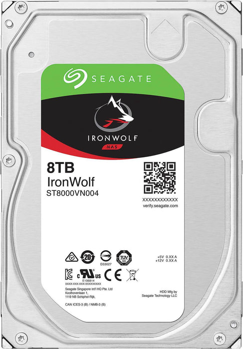 Seagate IronWolf 8TB NAS Internal Hard Drive HDD 3.5 Inch SATA 6Gb/s 7200 RPM 256MB Cache for RAID Network Attached Storage (ST8000VNZ04/N004) - The HDDs
