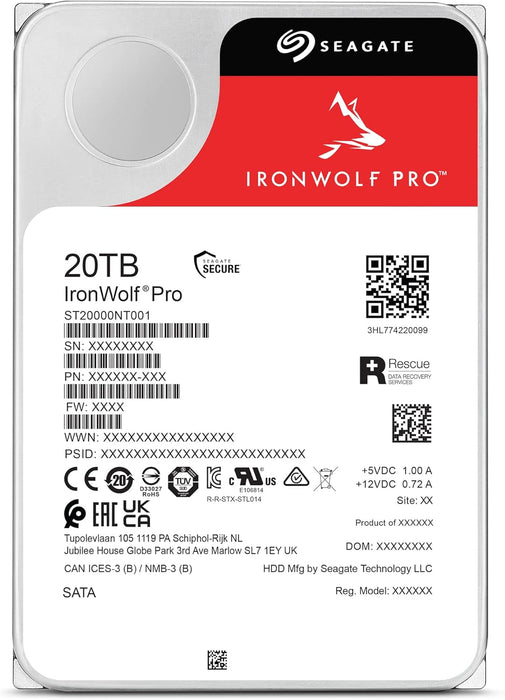 Seagate IronWolf Pro Enterprise NAS 20TB Internal Hard Drive, CMR 3.5 - inch, SATA 6Gb/s, 7200 RPM, 256MB Cache, for RAID Network - Attached Storage, FFP (ST20000NT001) - The HDDs