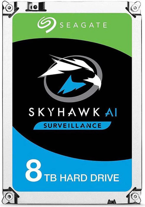 Seagate Skyhawk AI 8TB Video Internal Hard Drive HDD – 3.5 Inch SATA 6Gb/s 256MB Cache for DVR NVR Security Camera System with in - house Rescue Services (ST8000VE001) - The HDDs