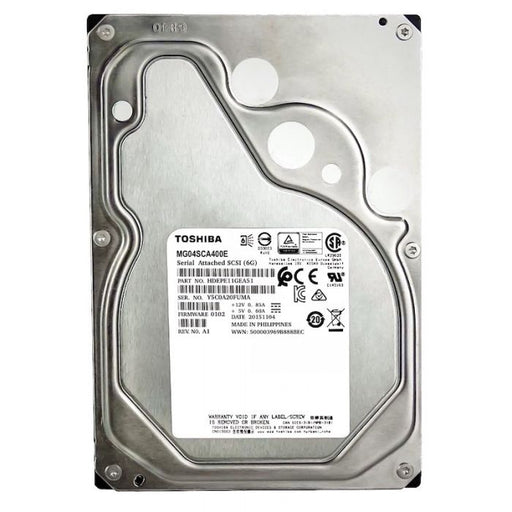 Toshiba Hard Drive - 4 TB - Internal - 3.5" - SATA 6Gb/s - NL - 7200 RPM - Buffer: 128 MB - MG04ACA400E - The HDDs