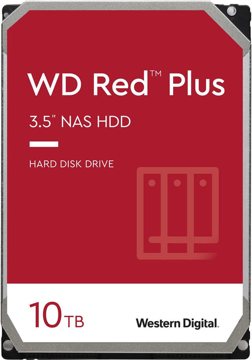 Western Digital 10TB WD Red Plus NAS Internal Hard Drive HDD - 7200 RPM, SATA 6 Gb/s, CMR, 256 MB Cache, 3.5" - WD101EFBX - The HDDs